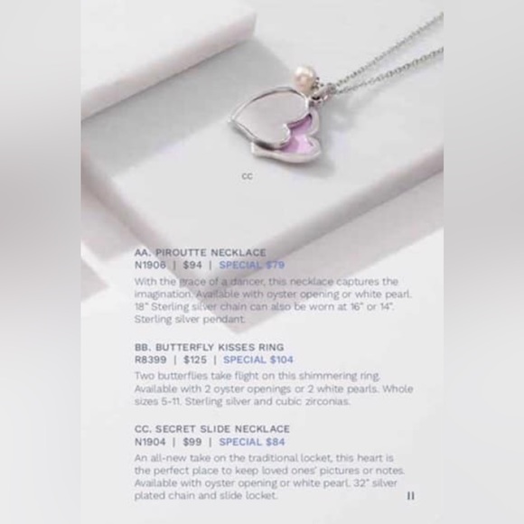 🦪 Vantel Pearls Secret Slice Necklace N1904 - Picture 2 of 3